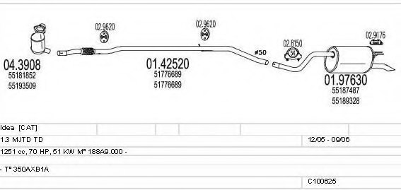MTS C100625013349 Exhaust System